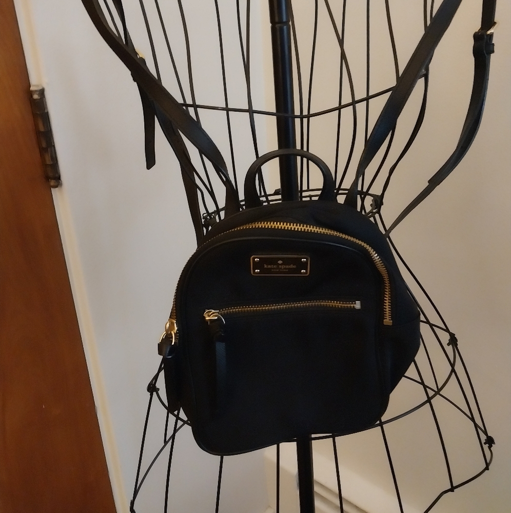 Kate Spade Pre-Loved Mini Black Backpack  Excellent Condition